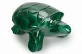 Flowery Malachite Turtle Carving - DR Congo #349344-1